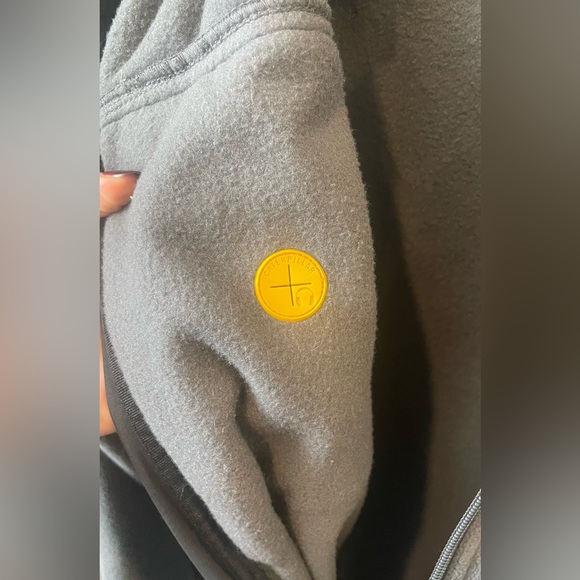 { caterpillar } full zip down hooded fleece jacket - Picture 3 of 9